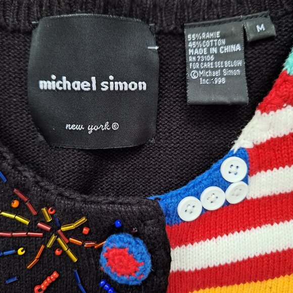 MIchael Simon Americana Short Sleeve Knit Cardigan - Picture 4 of 10